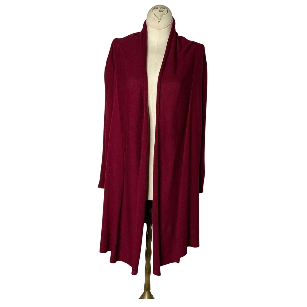 TOZ & ALI Open Front Cardigan Duster M Soft Knit Minimalist Quiet Luxury